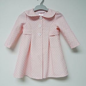 Bonnie Baby pink dotted spring coat